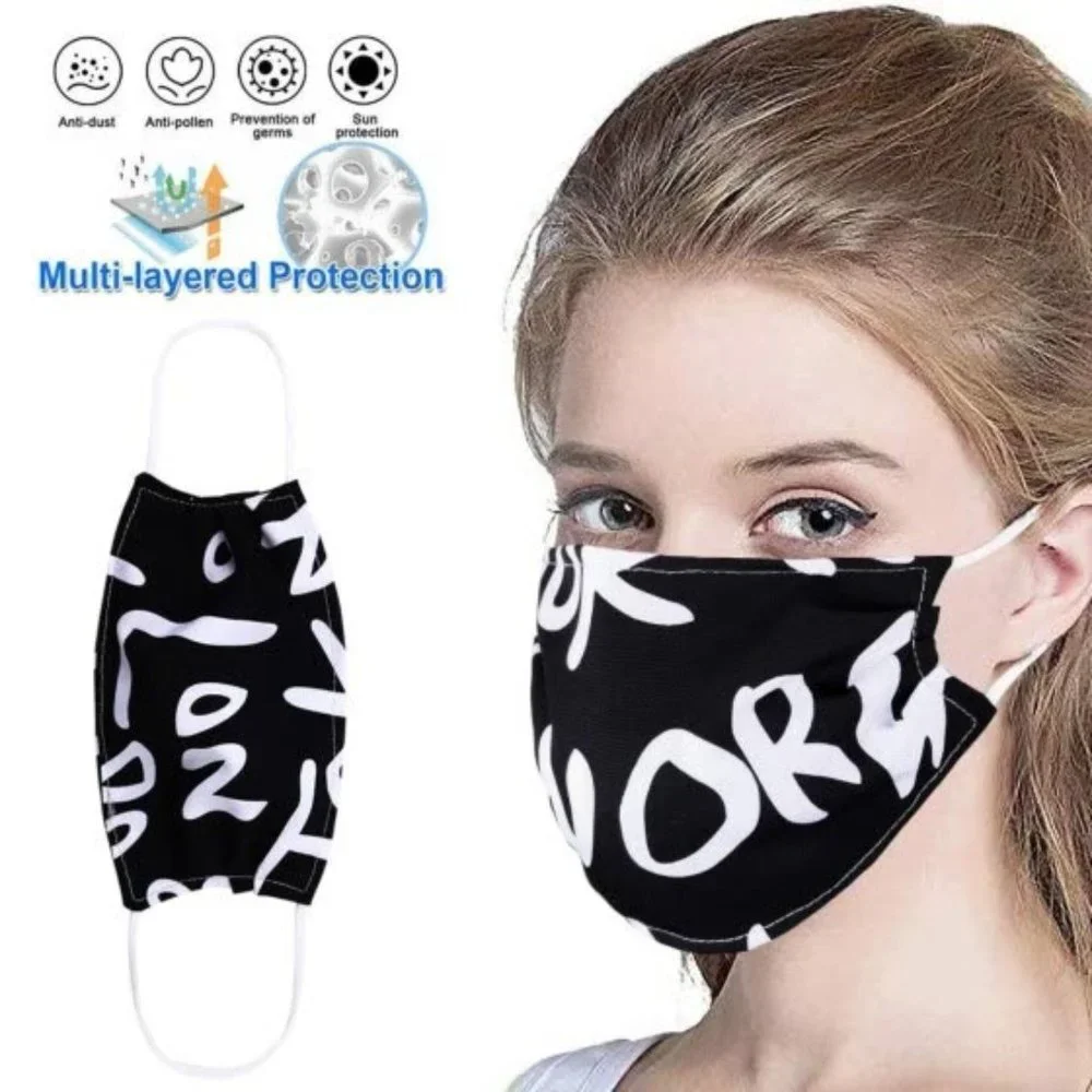 3-PACK Poly Mouth Face Masks Washable Cover Mask S